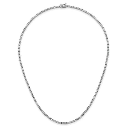 Sterlingsilber Rhodiniert Zirkonia Tennis Halskette