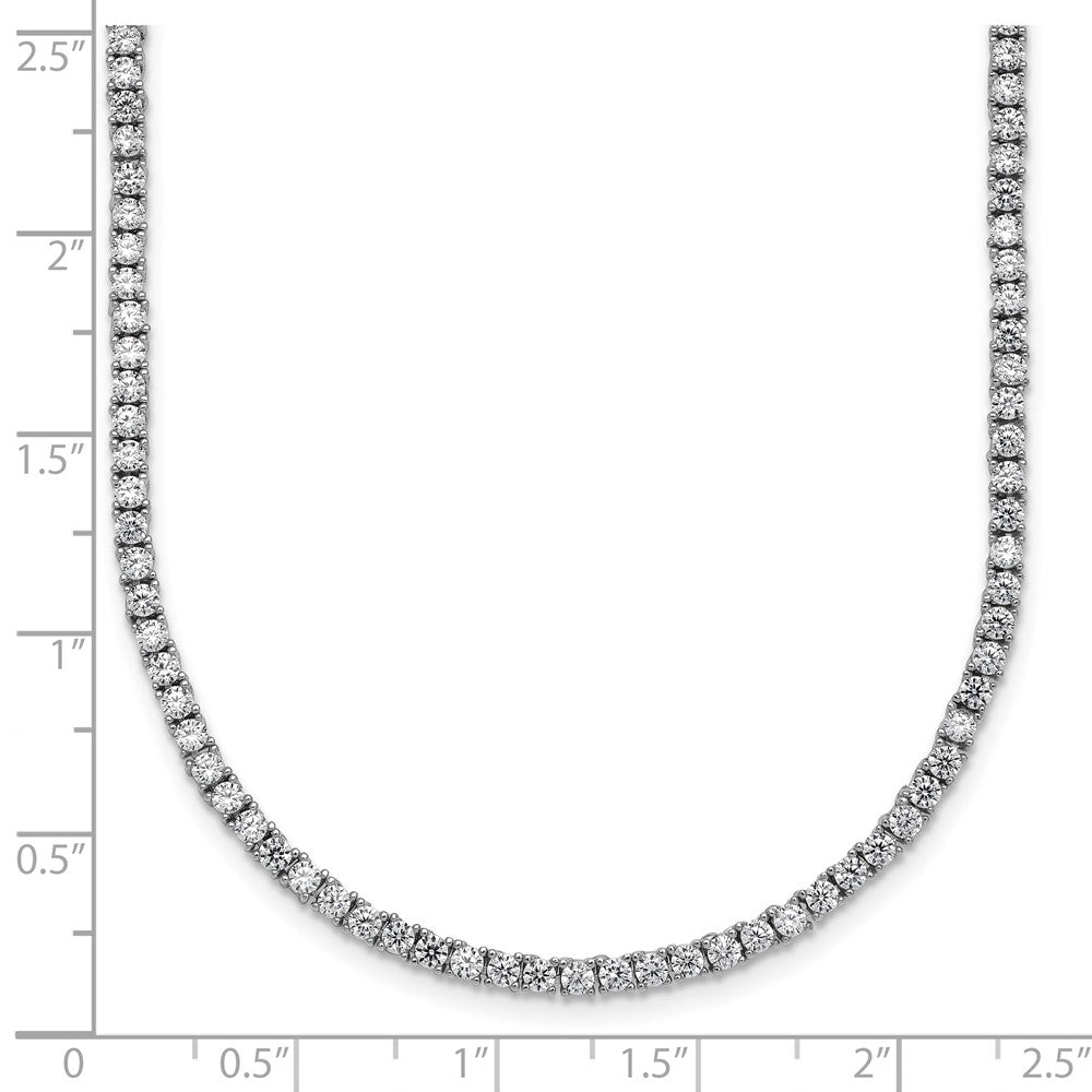 Sterlingsilber Rhodiniert Zirkonia Tennis Halskette