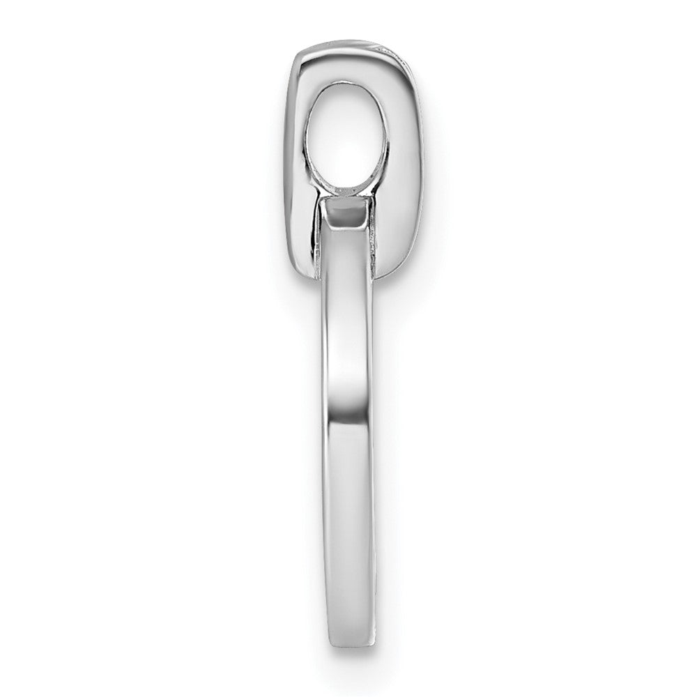 Sterlingsilber Rhodiniert Weiß & Rot Zirkonia Anhänger