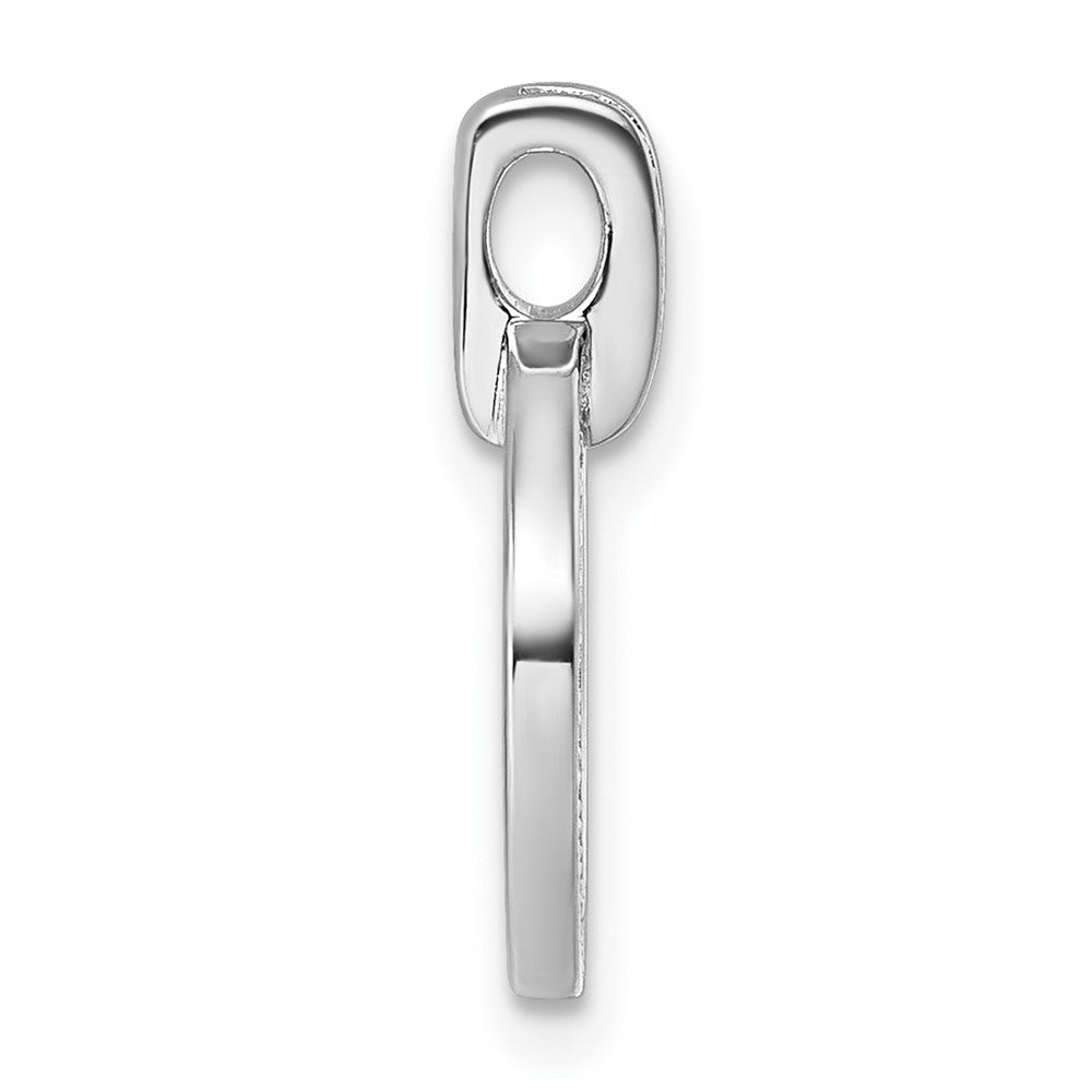 Sterlingsilber Rhodiniert Weiß & Grün Zirkonia Anhänger
