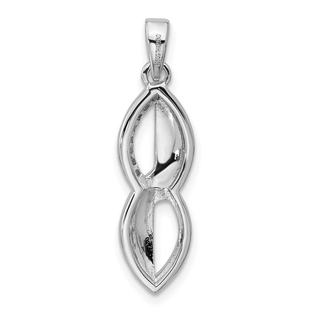 Sterlingsilber Rhodiniert Zirkonia Anhänger