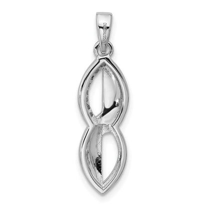 Sterlingsilber Rhodiniert Zirkonia Anhänger