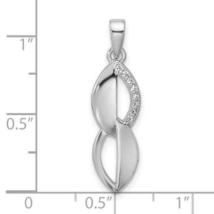 Sterlingsilber Rhodiniert Zirkonia Anhänger