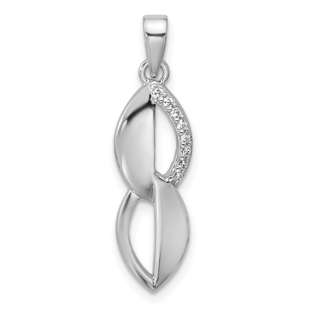 Sterlingsilber Rhodiniert Zirkonia Anhänger