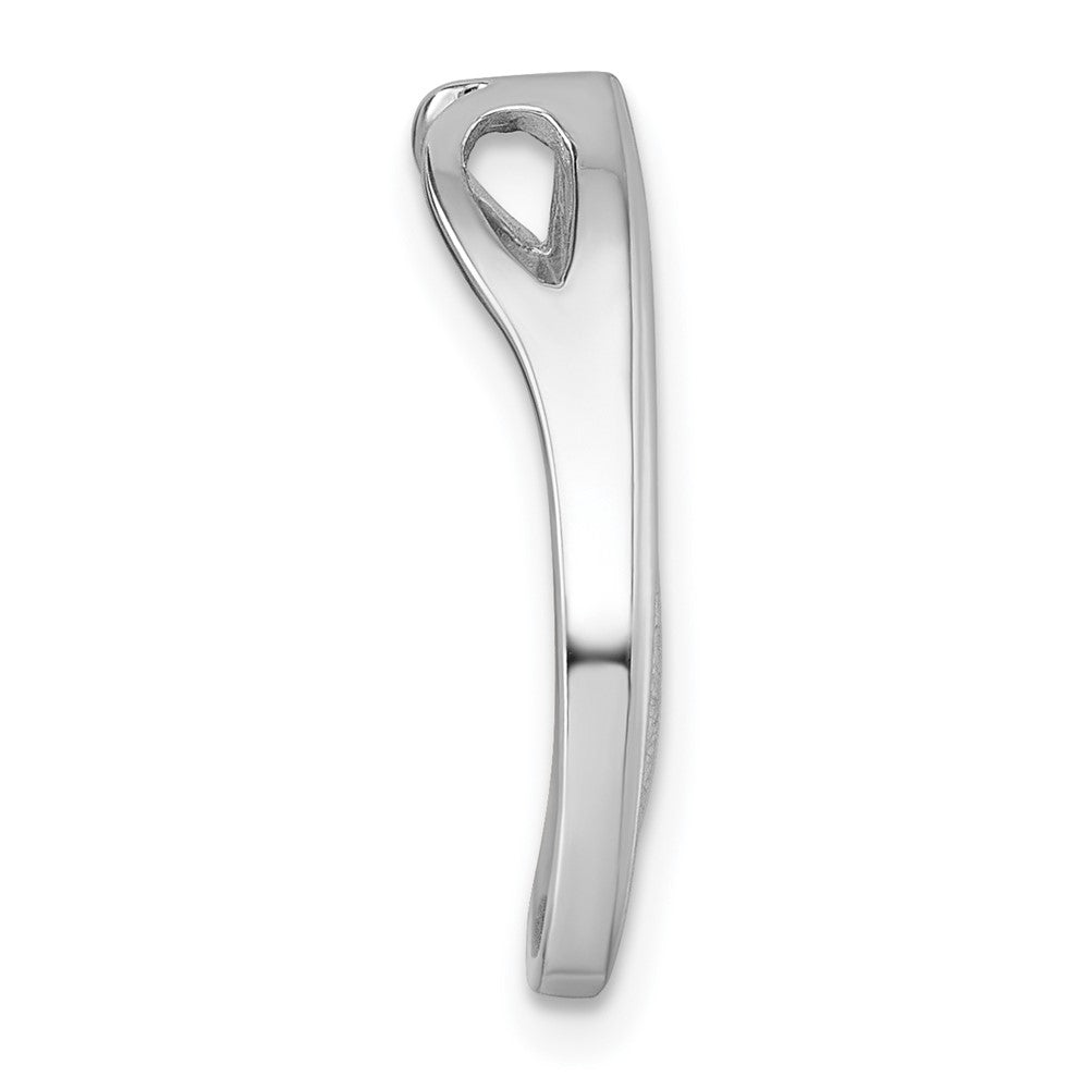 Sterlingsilber Rhodiniert Scratch-finish Fantasie Kette Anhänger