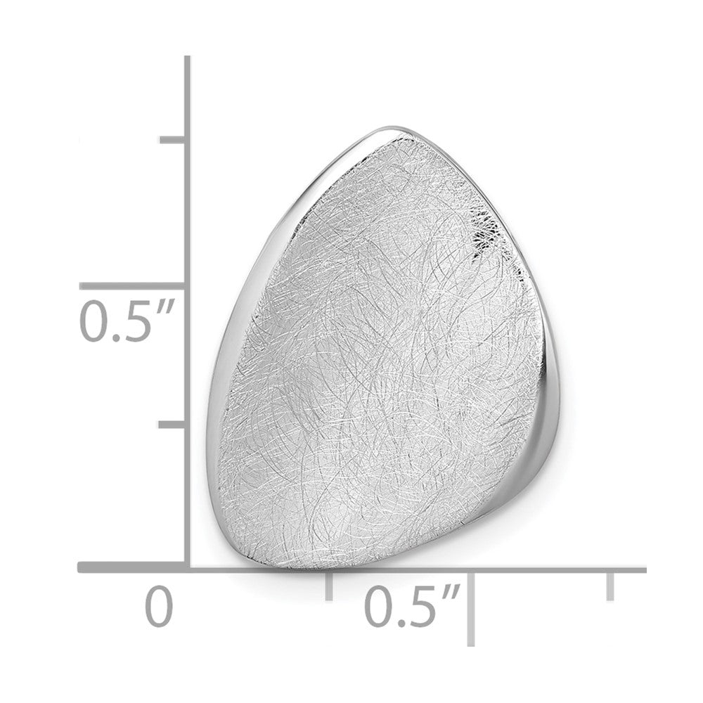 Sterlingsilber Rhodiniert Scratch-finish Fantasie Kette Anhänger