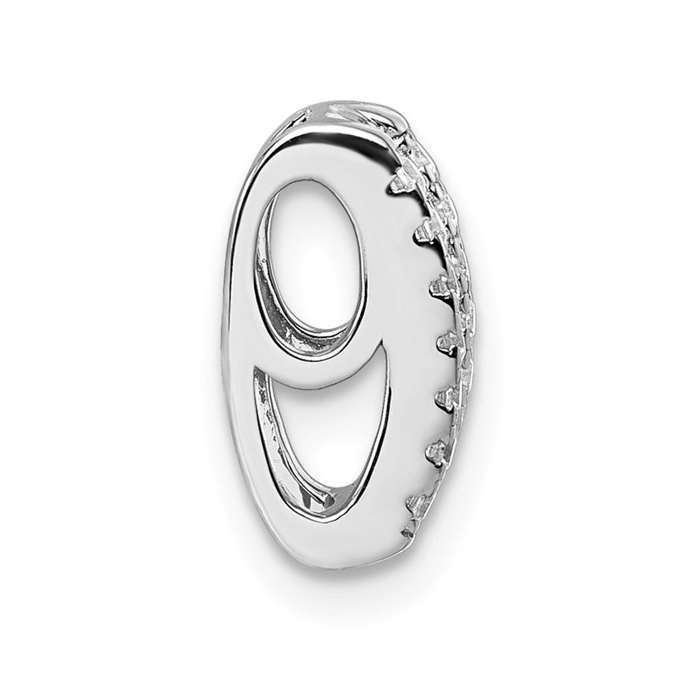 Sterlingsilber Rhodiniert Zirkonia Rechteck Kette Anhänger