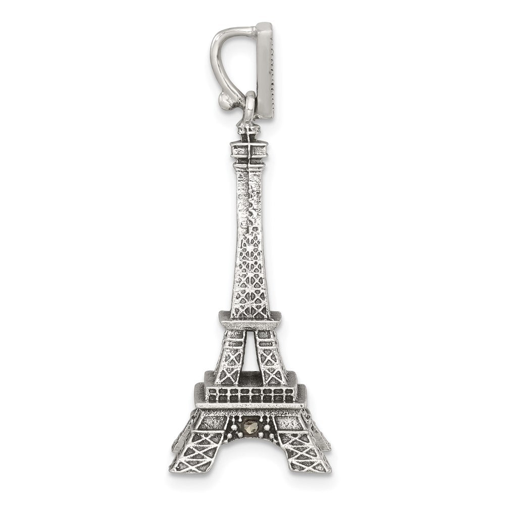 Sterlingsilber Antikisiert Markasit 3-d Eiffel Tower Anhänger