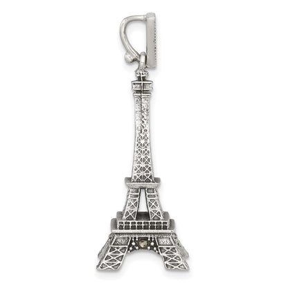 Sterlingsilber Antikisiert Markasit 3-d Eiffel Tower Anhänger