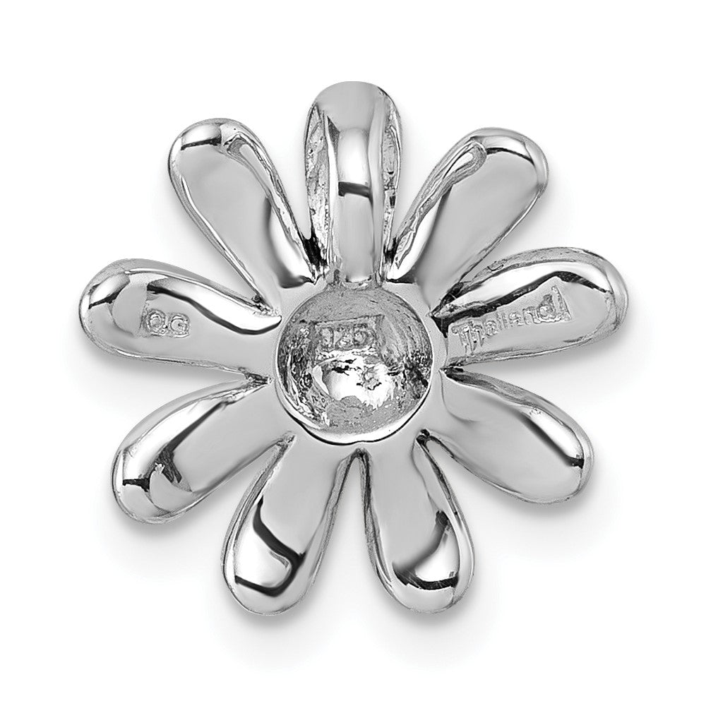 Sterlingsilber Rhodiniert Antikisiert Blume Kette Anhänger