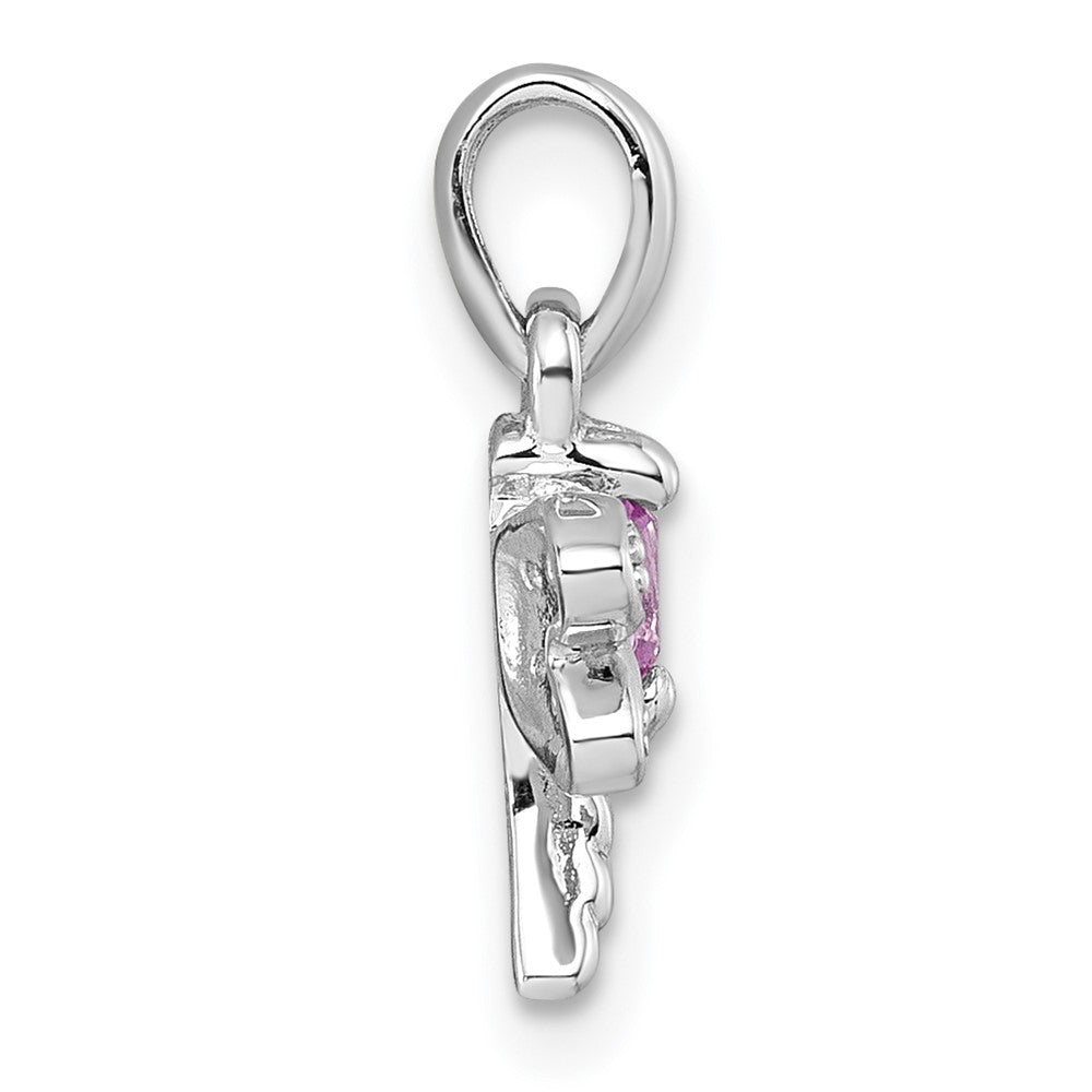 Sterlingsilber Rhodiniert Mehrfarbig Zirkonia Libelle Anhänger