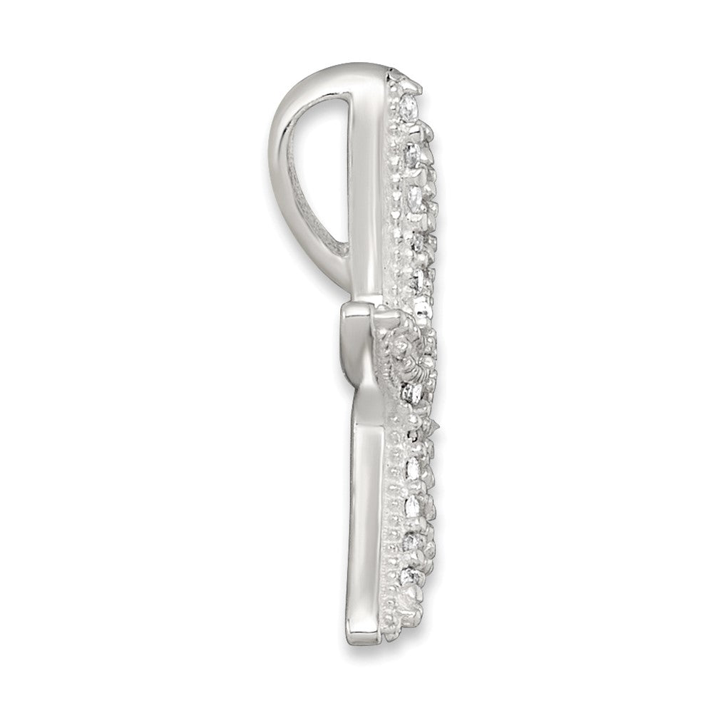 Sterlingsilber Poliert Zirkonia Seestern Kette Anhänger