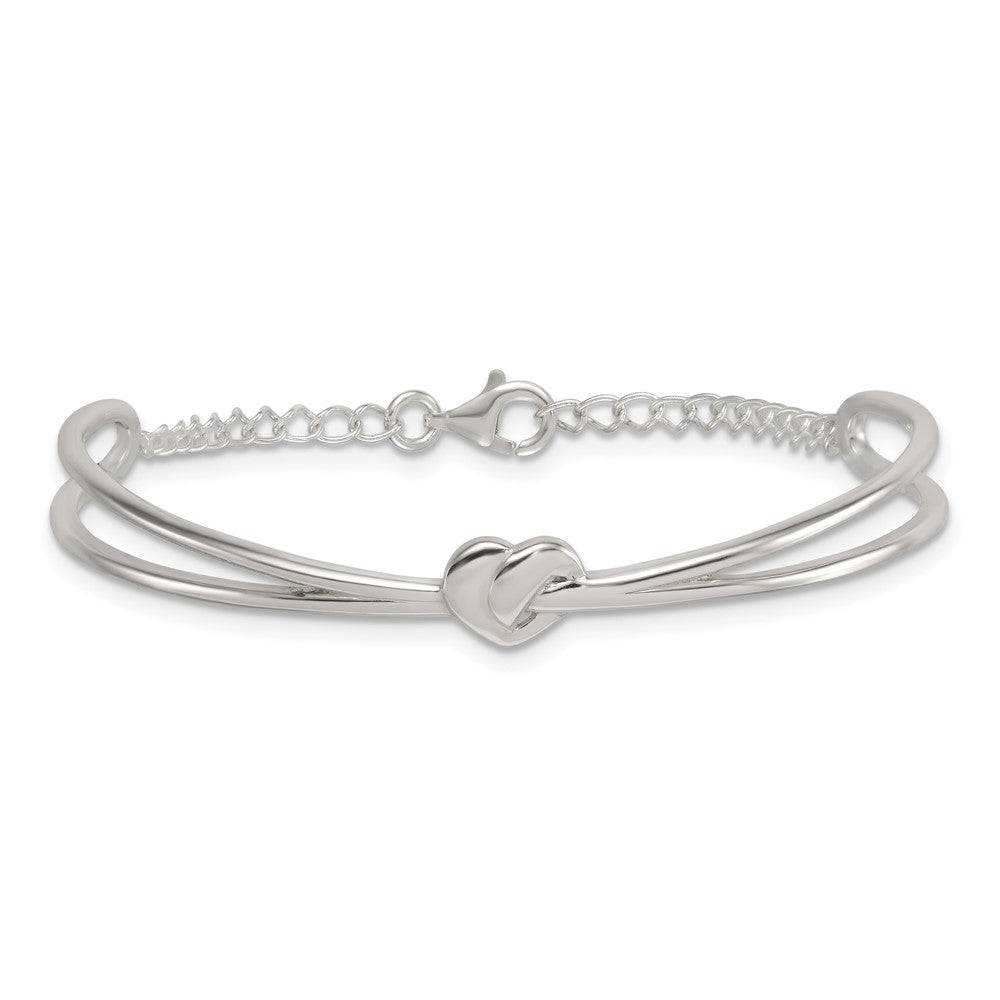 Sterlingsilber Poliert Herz Kinder Manschette Armreif Armband