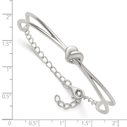Sterlingsilber Poliert Herz Kinder Manschette Armreif Armband