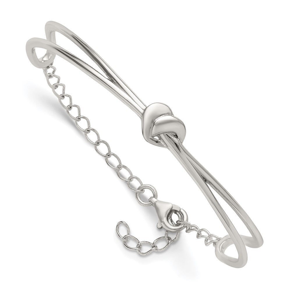 Sterlingsilber Poliert Herz Kinder Manschette Armreif Armband