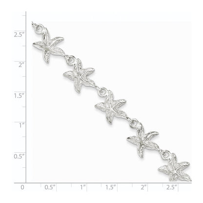 7 Zoll Sterlingsilber Seestern Armband