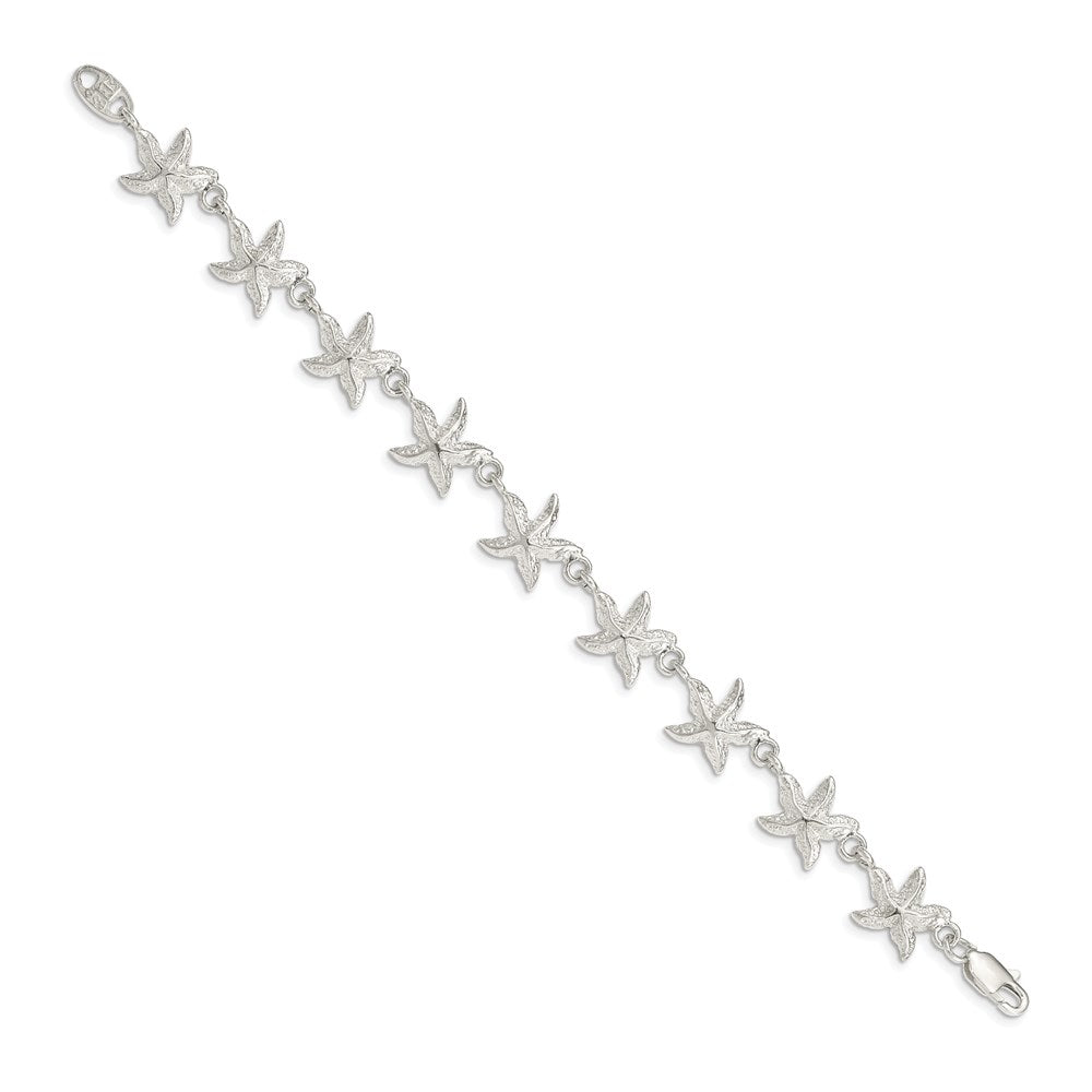 7 Zoll Sterlingsilber Seestern Armband