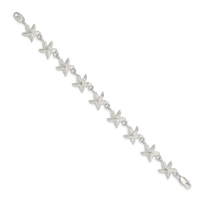 7 Zoll Sterlingsilber Seestern Armband