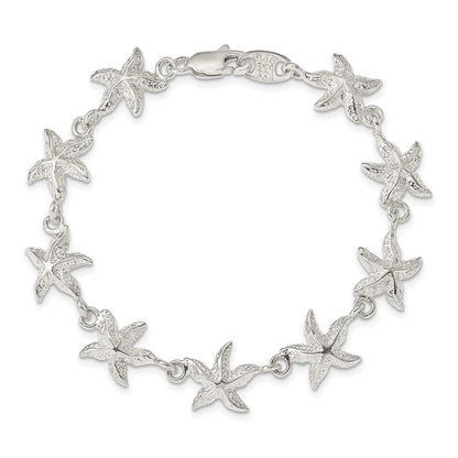 7 Zoll Sterlingsilber Seestern Armband
