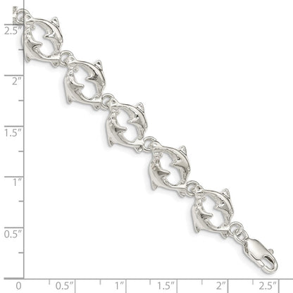 7 Zoll Sterlingsilber Dolphins Armband
