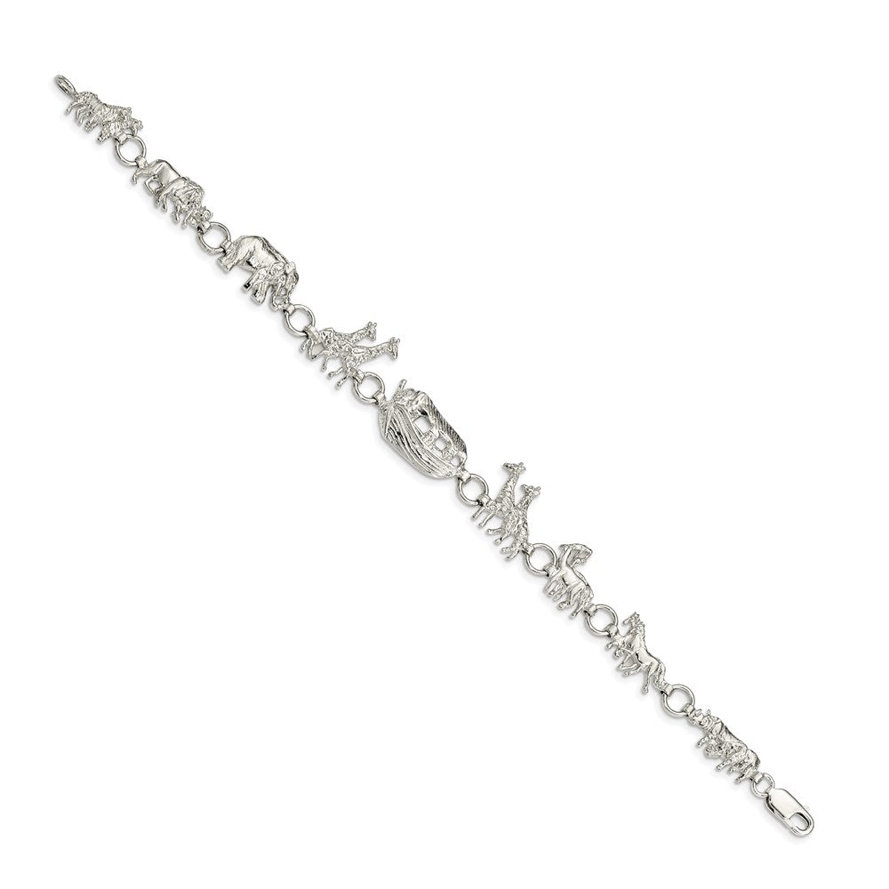 7 Zoll Sterlingsilber Noah Ark Armband
