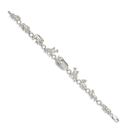 7 Zoll Sterlingsilber Noah Ark Armband