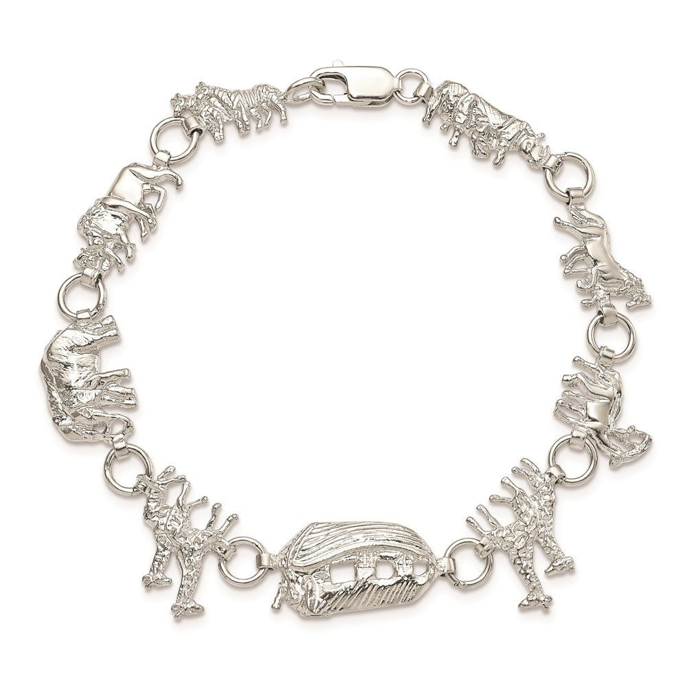 7 Zoll Sterlingsilber Noah Ark Armband