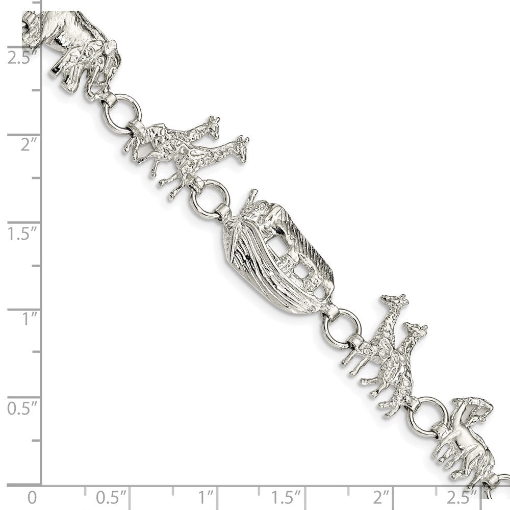 7 Zoll Sterlingsilber Noah Ark Armband