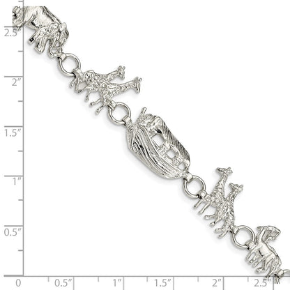 7 Zoll Sterlingsilber Noah Ark Armband
