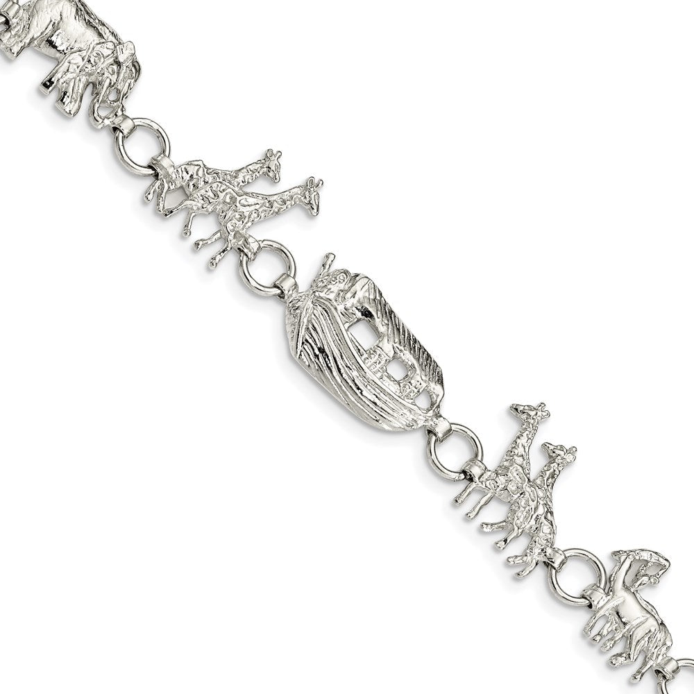7 Zoll Sterlingsilber Noah Ark Armband