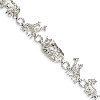 7 Zoll Sterlingsilber Noah Ark Armband