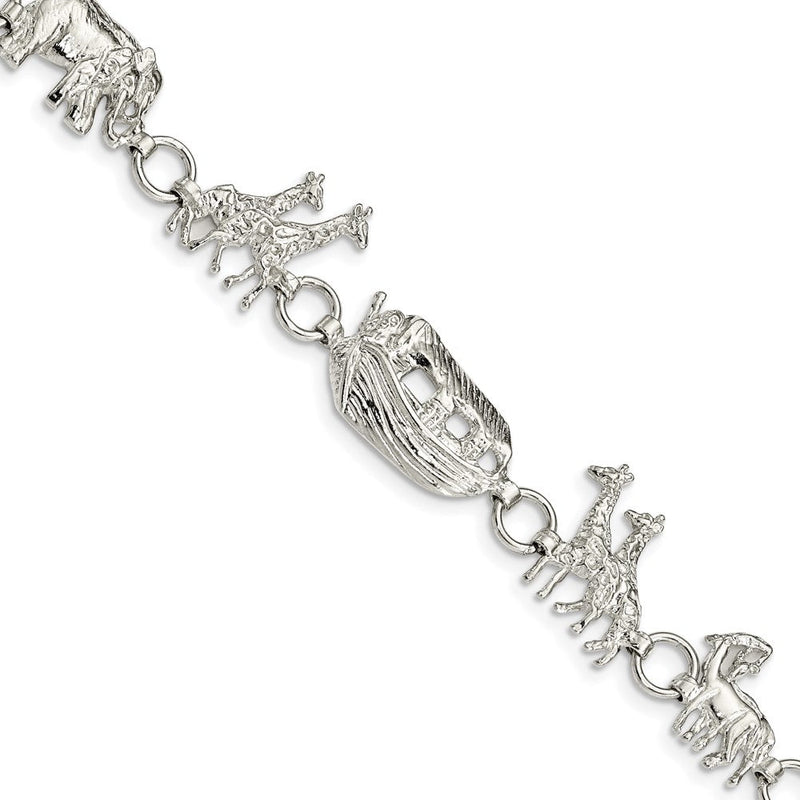 7 Zoll Sterlingsilber Noah Ark Armband