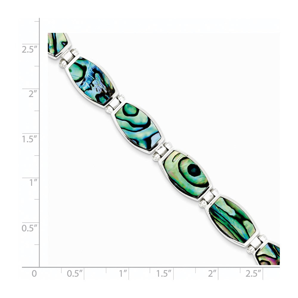 7.25 Zoll Sterlingsilber Abalone Armband