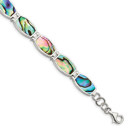 7.25 Zoll Sterlingsilber Abalone Armband