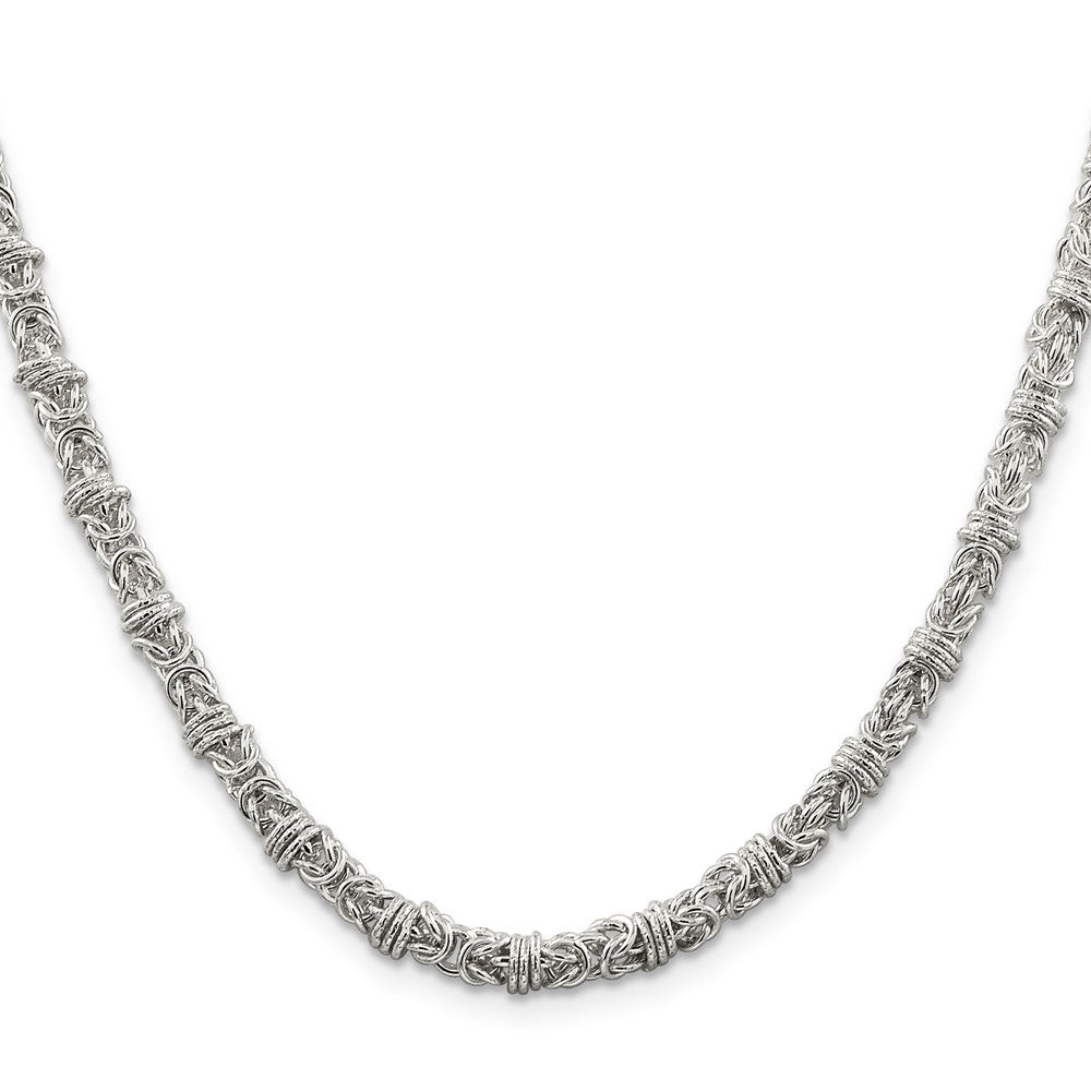 Sterlingsilber 4mm Fantasie Byzantiner Halskette