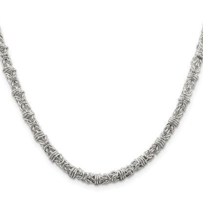 Sterlingsilber 4mm Fantasie Byzantiner Halskette