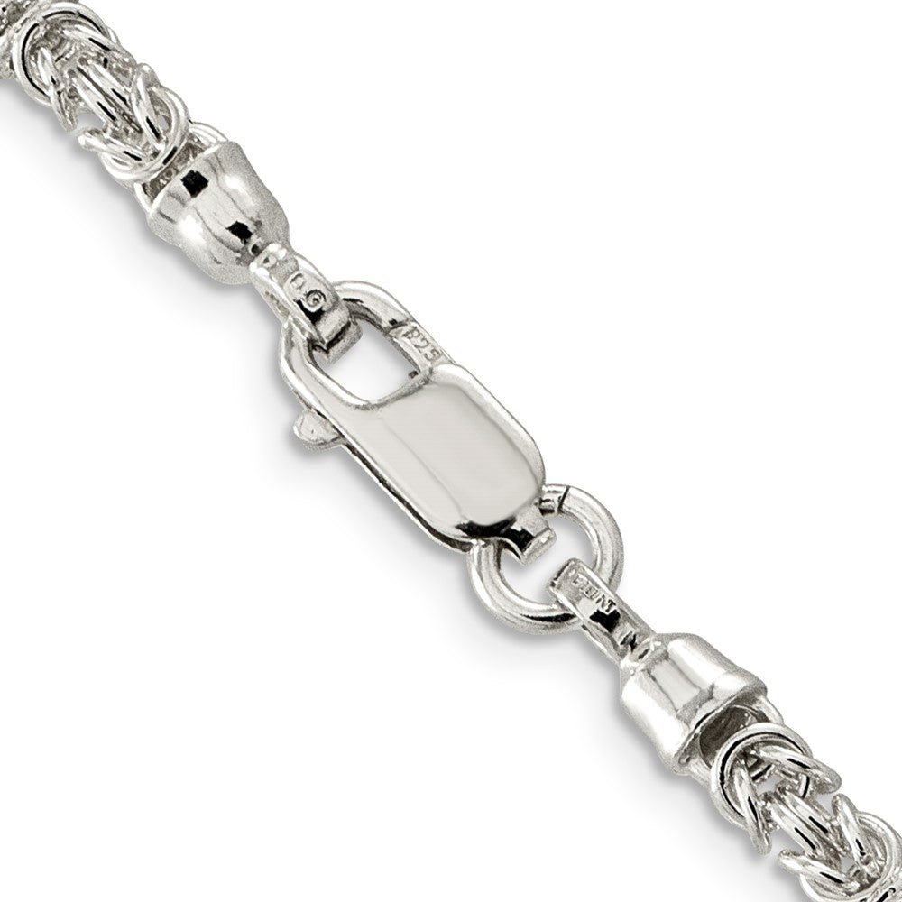 Sterlingsilber 4mm Fantasie Byzantiner Halskette