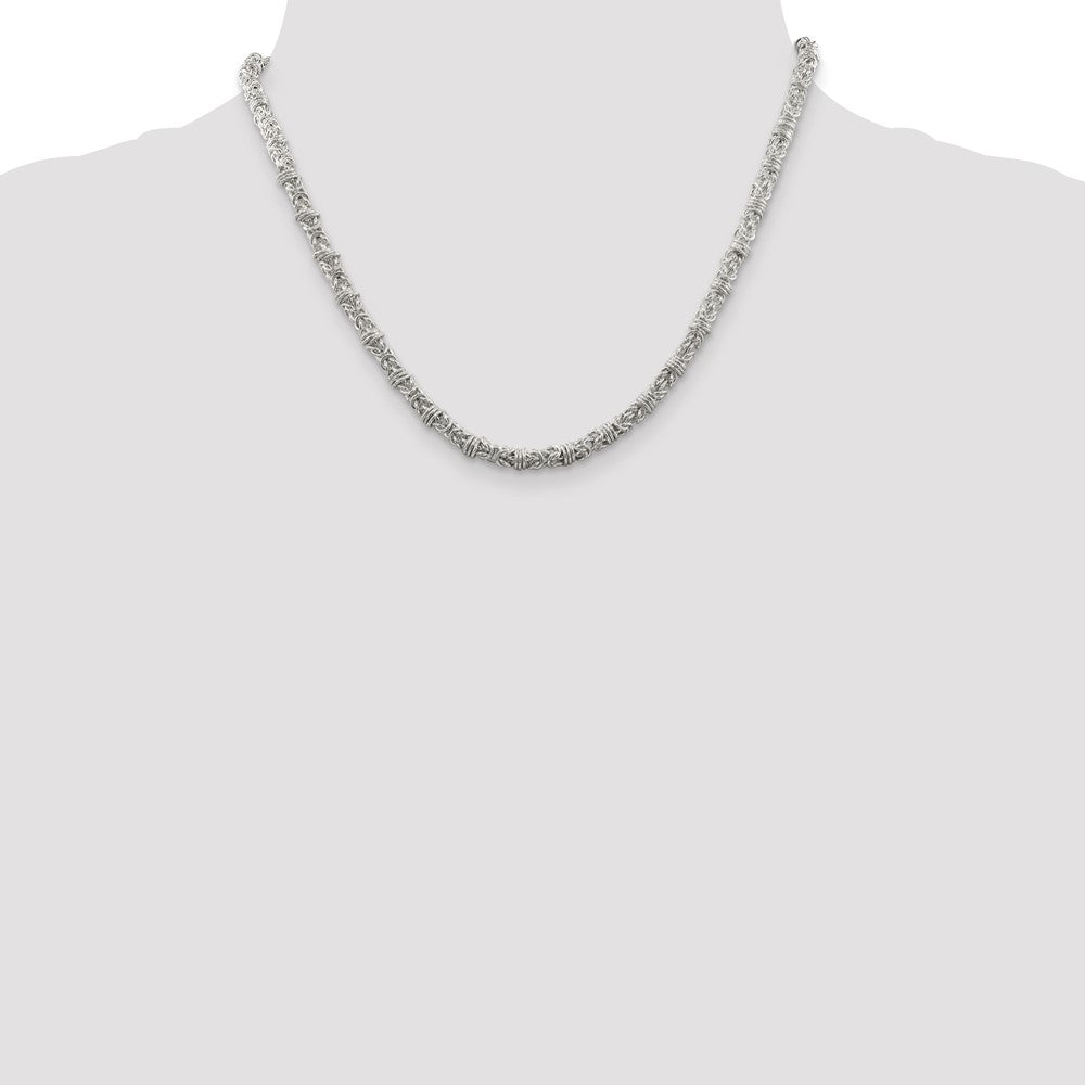 Sterlingsilber 4mm Fantasie Byzantiner Halskette