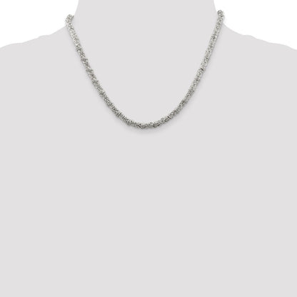 Sterlingsilber 4mm Fantasie Byzantiner Halskette