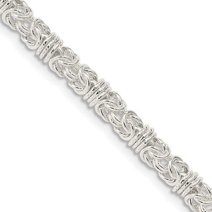 Sterlingsilber 4mm Fantasie Byzantiner Halskette