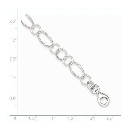 7.5 Zoll Sterlingsilber Fantasieglieder Armband