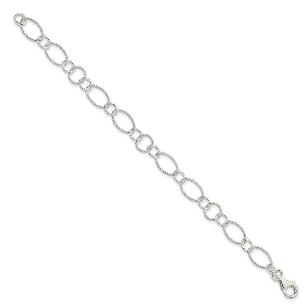 7.5 Zoll Sterlingsilber Fantasieglieder Armband