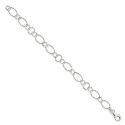 7.5 Zoll Sterlingsilber Fantasieglieder Armband