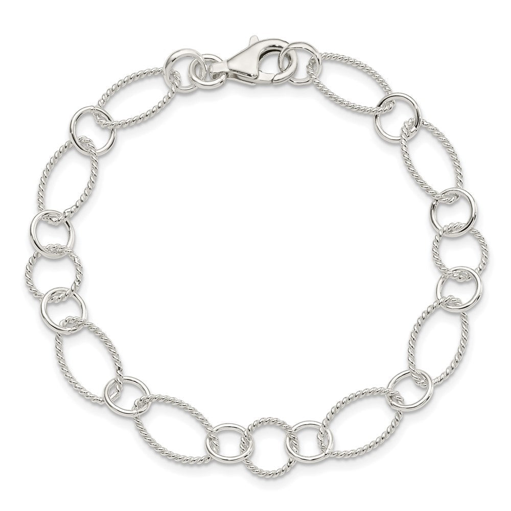 7.5 Zoll Sterlingsilber Fantasieglieder Armband