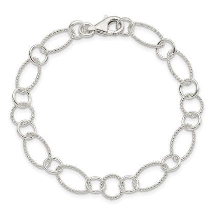 7.5 Zoll Sterlingsilber Fantasieglieder Armband
