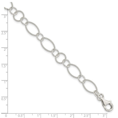 7.5 Zoll Sterlingsilber Fantasieglieder Armband