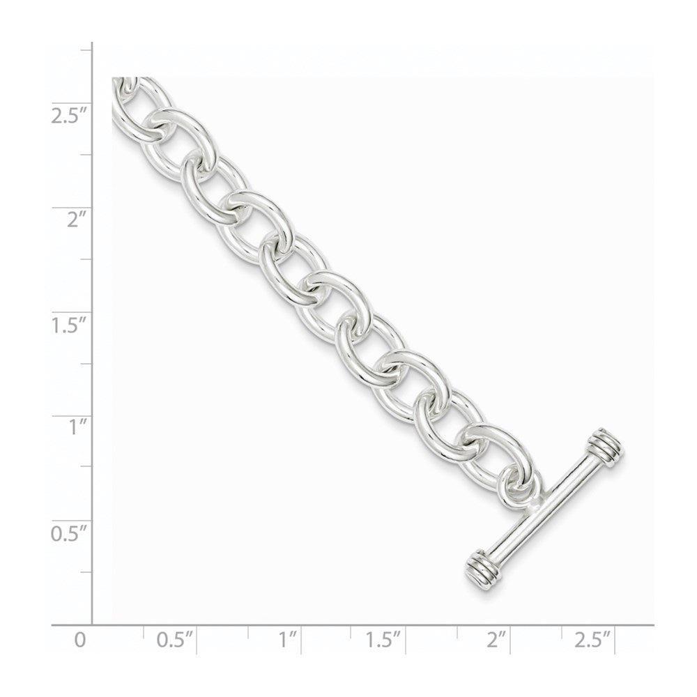 Sterlingsilber Poliert Fantasieglieder Knebel Gliederarmband