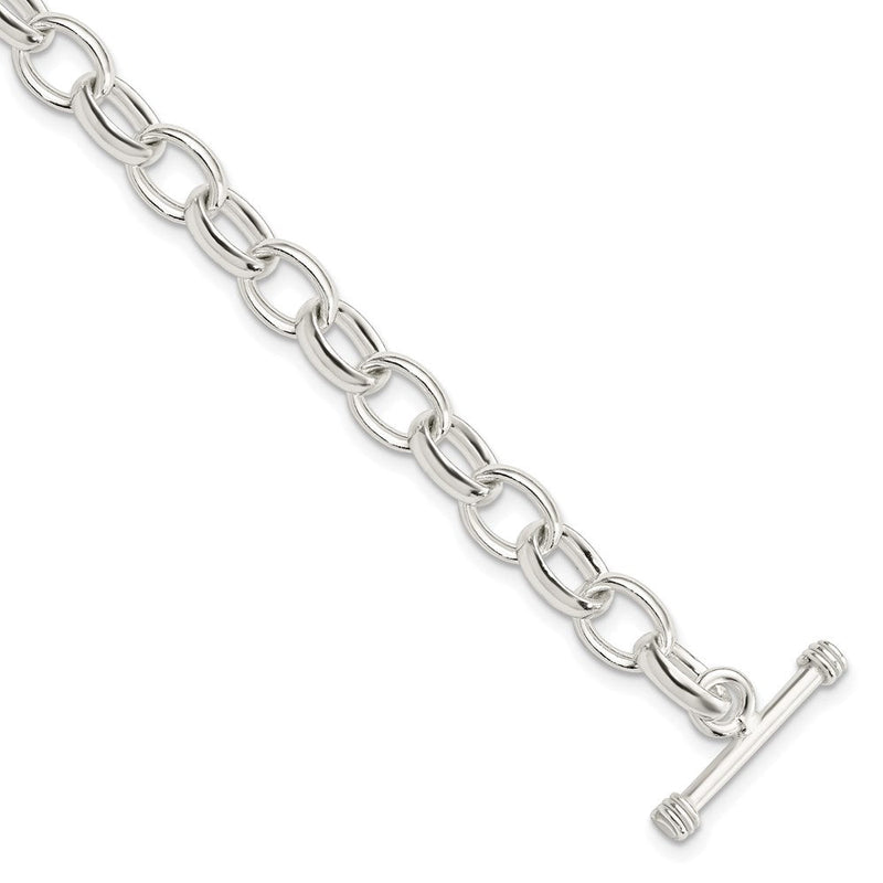 7.75 Zoll Sterlingsilber 7.75inch Poliert Fantasieglieder Knebel Armband