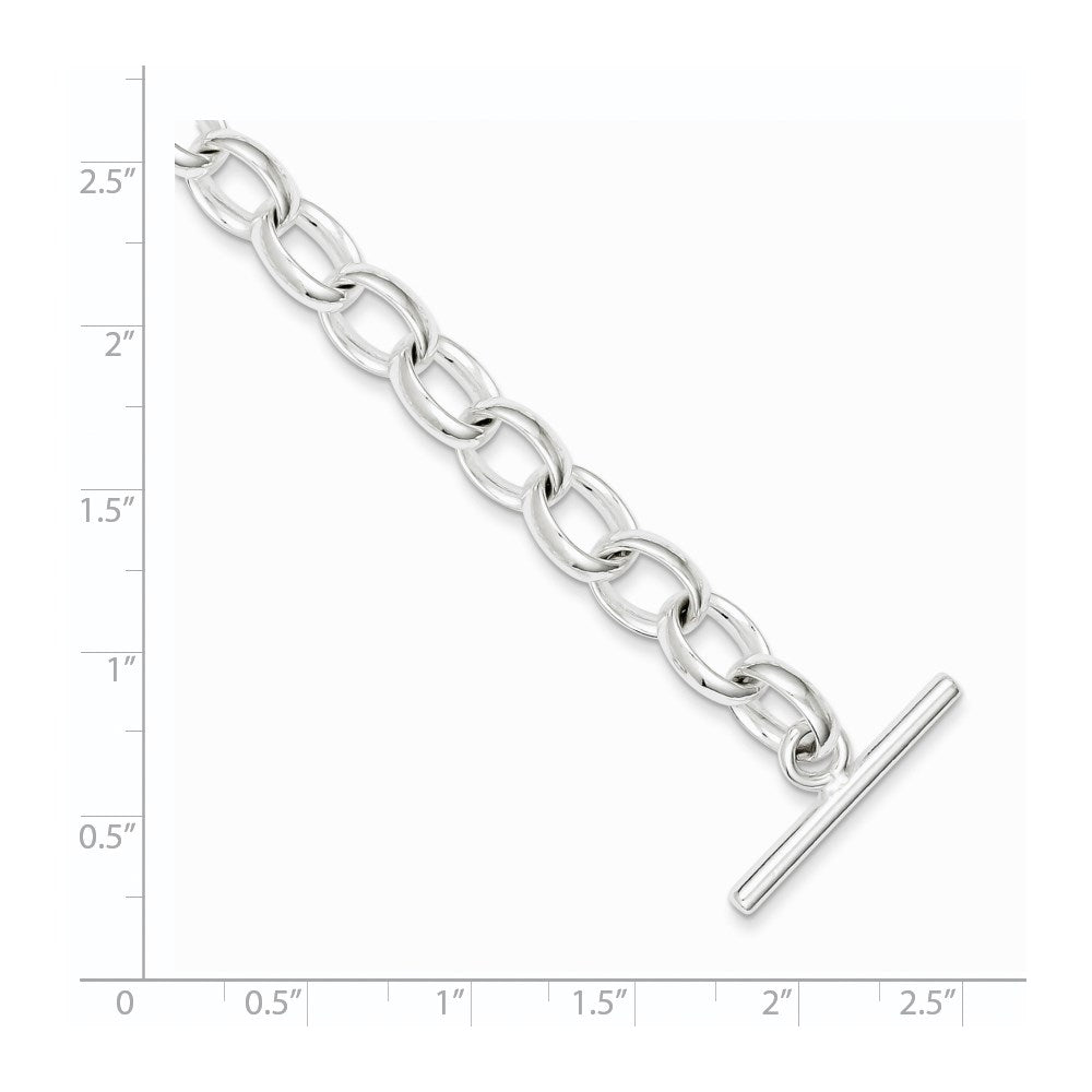 Sterlingsilber Poliert Fantasieglieder Knebel Gliederarmband