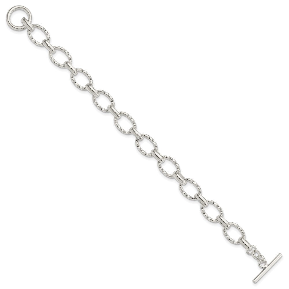 Sterlingsilber Poliert Fantasieglieder Knebel Armband